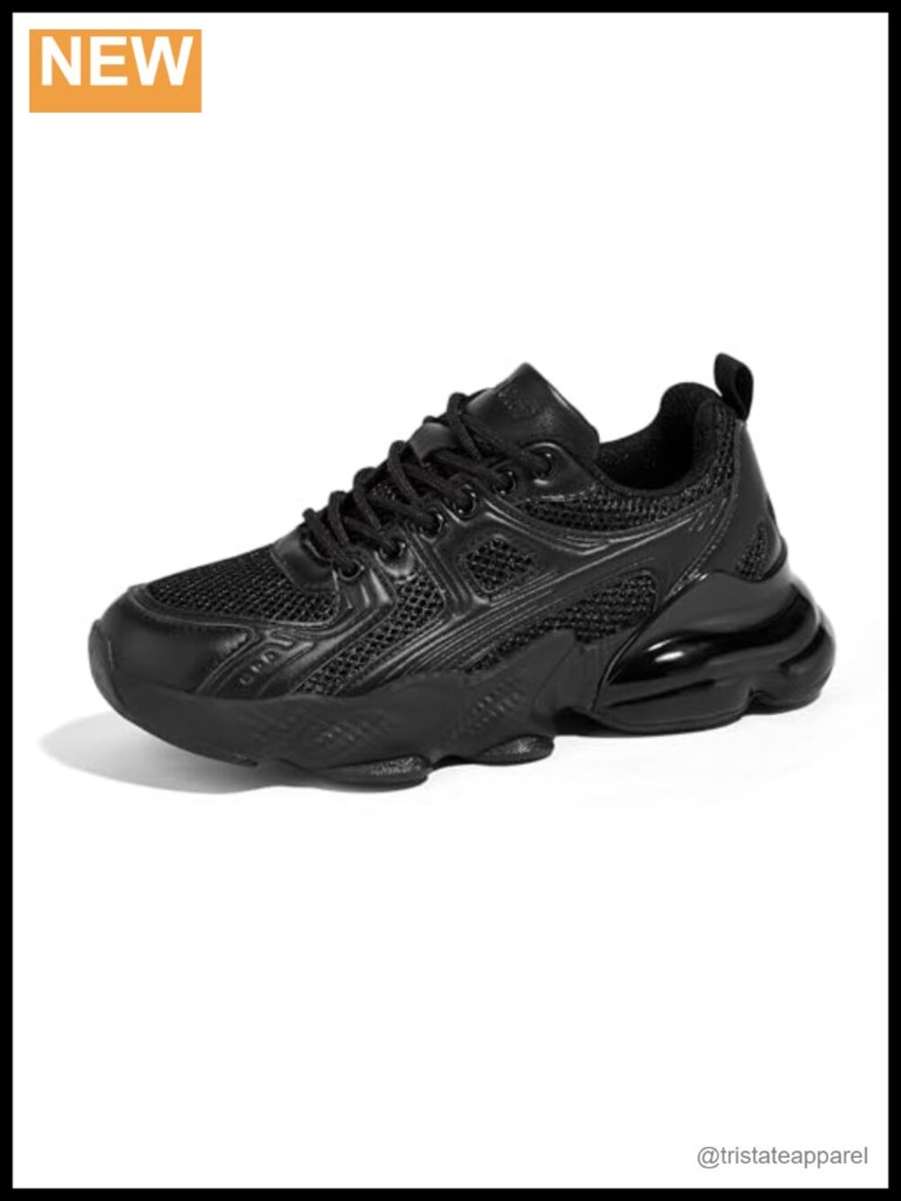 Women's Air Cushion Running Sneakers Mesh PU Breathable Athletic Shoes